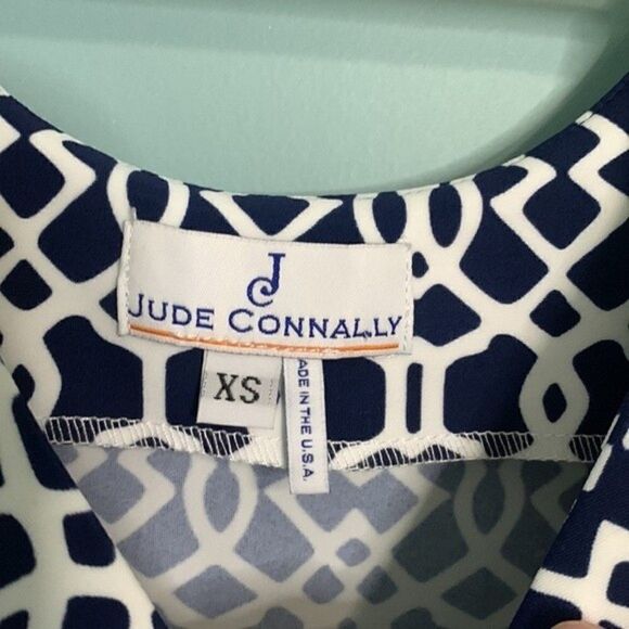 JUDE CONNALLY BETH DRESS IN LATTICE GEO NAVY - Picture 7 of 9